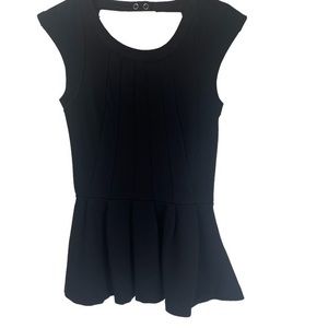 H&M Peplum Top Backless Black Size XS